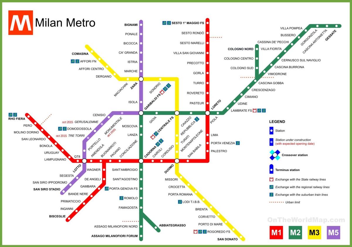 milano kaart metro
