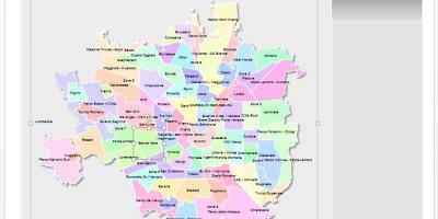 Kaart van milaan distrikte