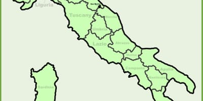 Kaart van italië wat milaan