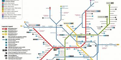 Milan vervoer-map