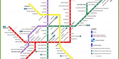 Metro kaart milano